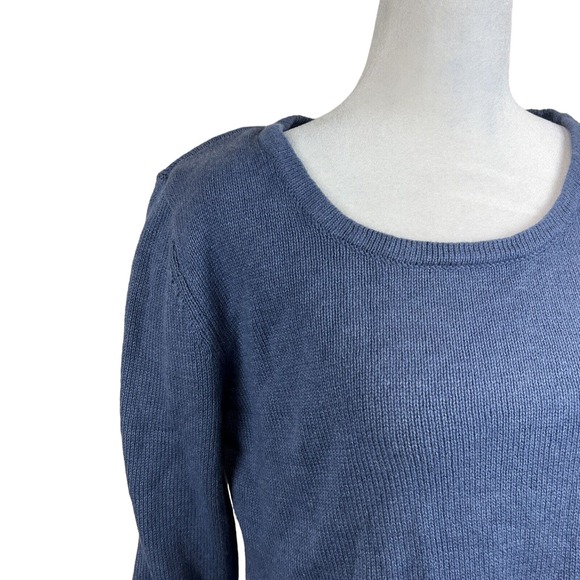 Karen Scott Sweater Women Medium Blue Preppy Casual Capsule - Picture 2 of 12